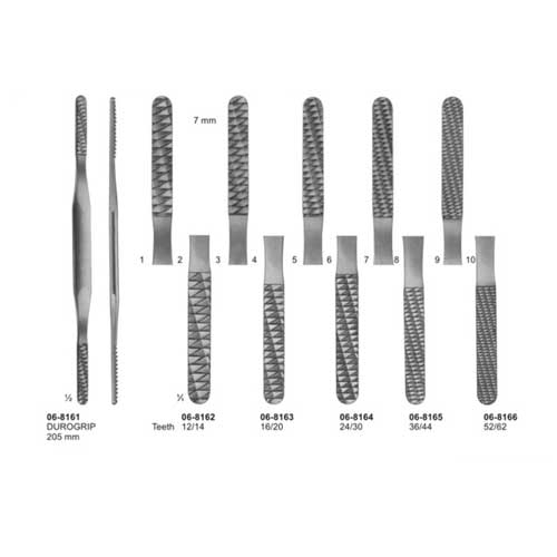 bone File and Rasps, Durogrip Rasps